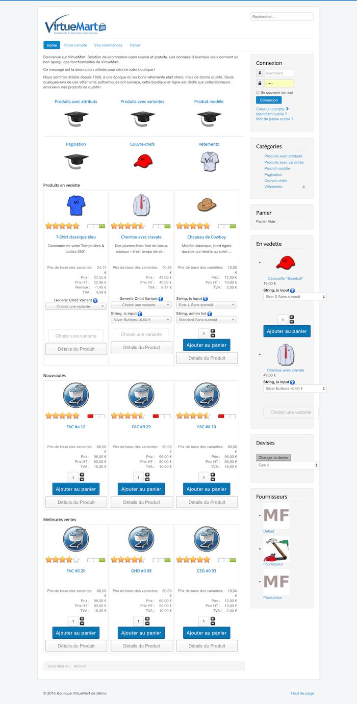site demo virtuemart fr
